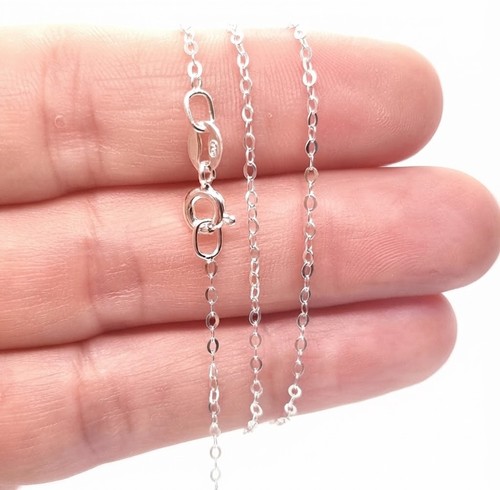 Silver trace chain necklace - silver,