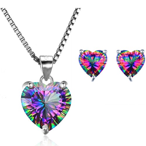 Heart necklace stud - necklace,