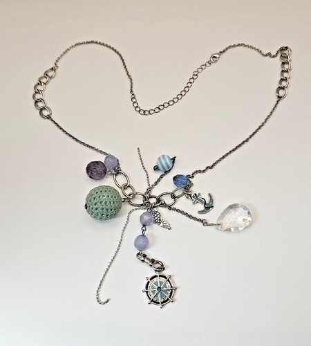 Nautical boho charm necklace - boho,