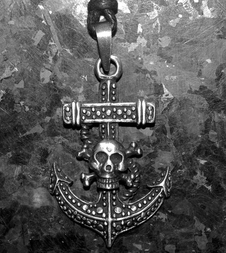 Anchor pirate pendant necklace - pirate,
