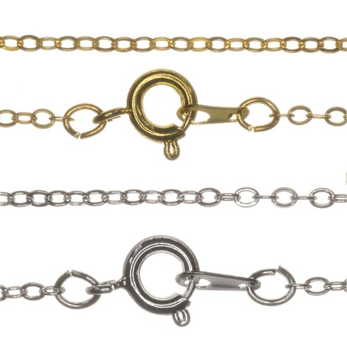 Necklace chains silver gold - necklace,
