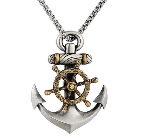 Sailor anchor pendant - sailor, necklace
