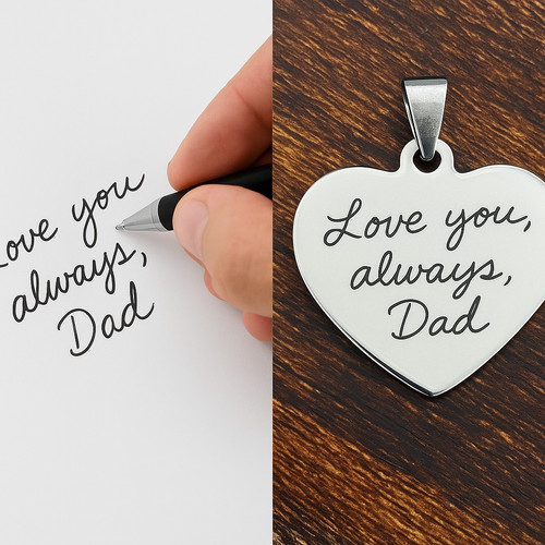 Personalised engraved heart - engraved,