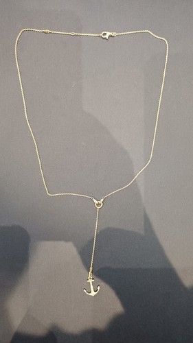 Silver anchor charm pendant - anchor,