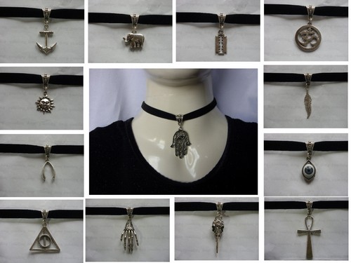 Handmade black 10mm velvet - handmade,,