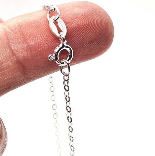 Silver chain necklace trace - silver,
