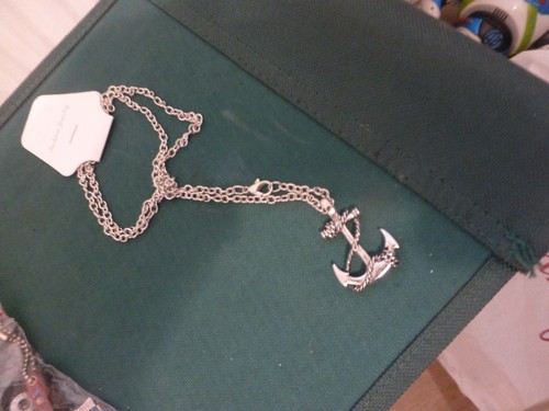 Silver plated anchor - anchor, pendant