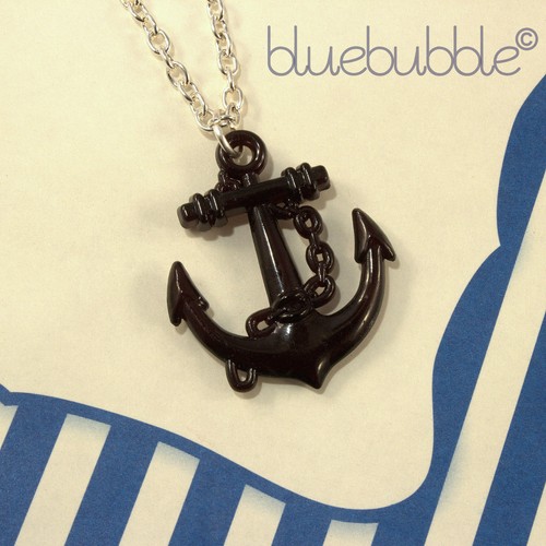 Funky anchor necklace - necklace, vintage