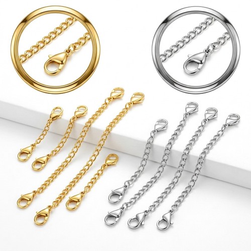Silver gold double lobster - silver,